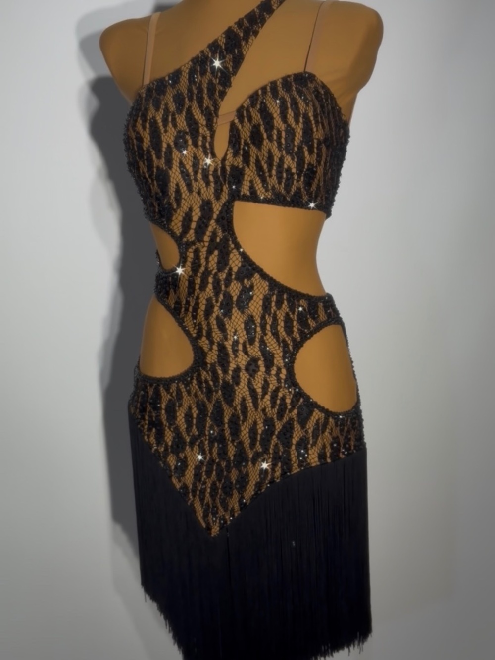 Latin leopard dress